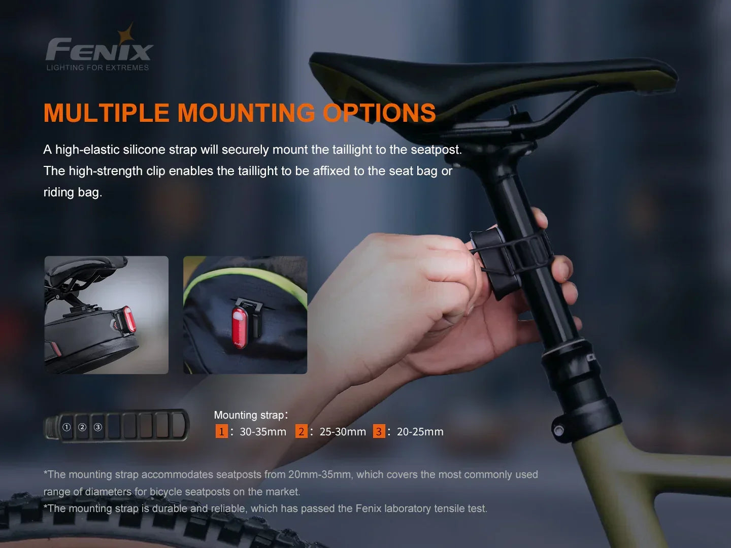 Fenix BC26R wiederaufladbares Fahrradlicht Set mit BC05R V2.0 Rücklicht, 1600 Lumen