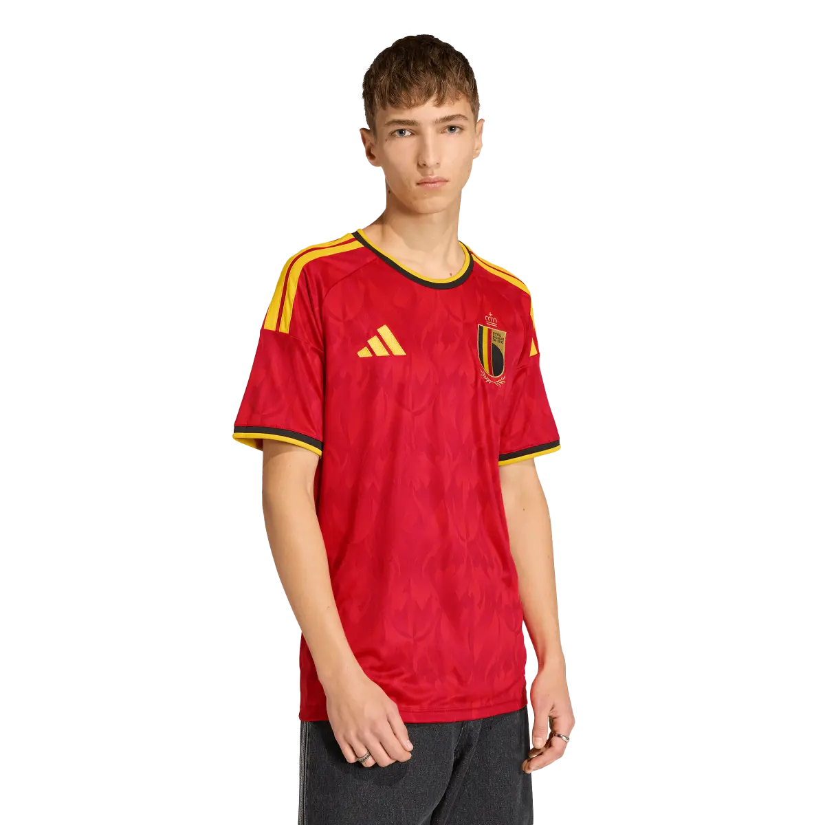 Belgien Herrenfußballshirt Home 2026, Heimtrikot mit Climacool für Spiel, Training und Fanmomente - machsport