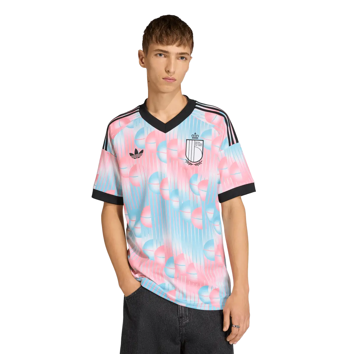 Belgien Herrenfußballshirt Away 2026, Auswärtstrikot mit Climacool für Spiel, Training und Fanmomente - machsport