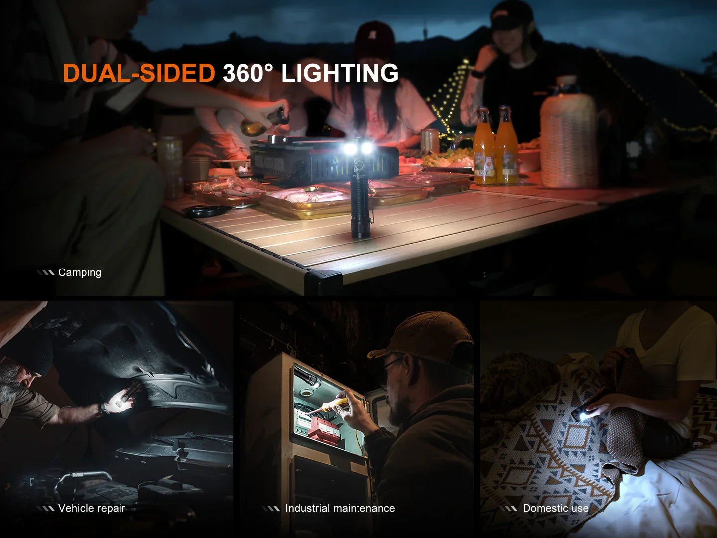 Fenix LD35R Taschenlampe mit drei Lichtquellen, 1800 Lumen