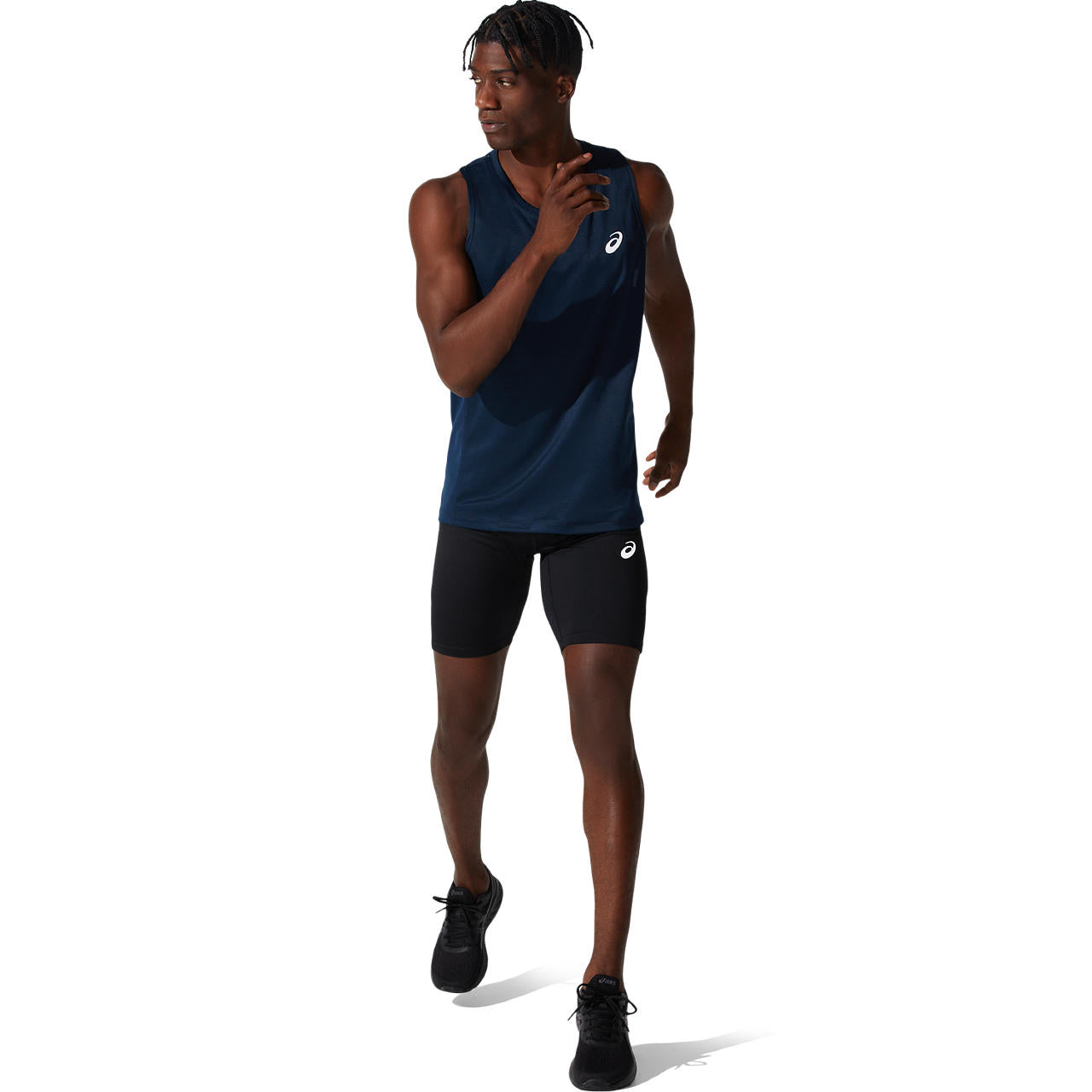Asics Herrenlaufhose Road All Over Print Singlet - machsport
