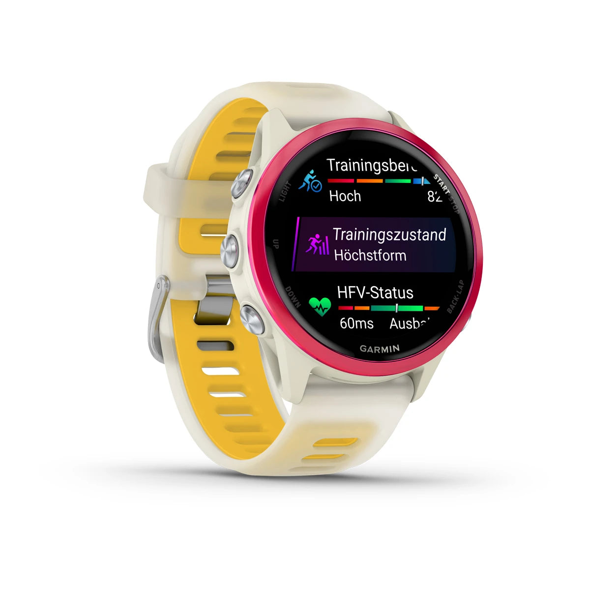 Garmin Forerunner® 570 - 42mm Bone/Himbeerrot Aluminium - machsport