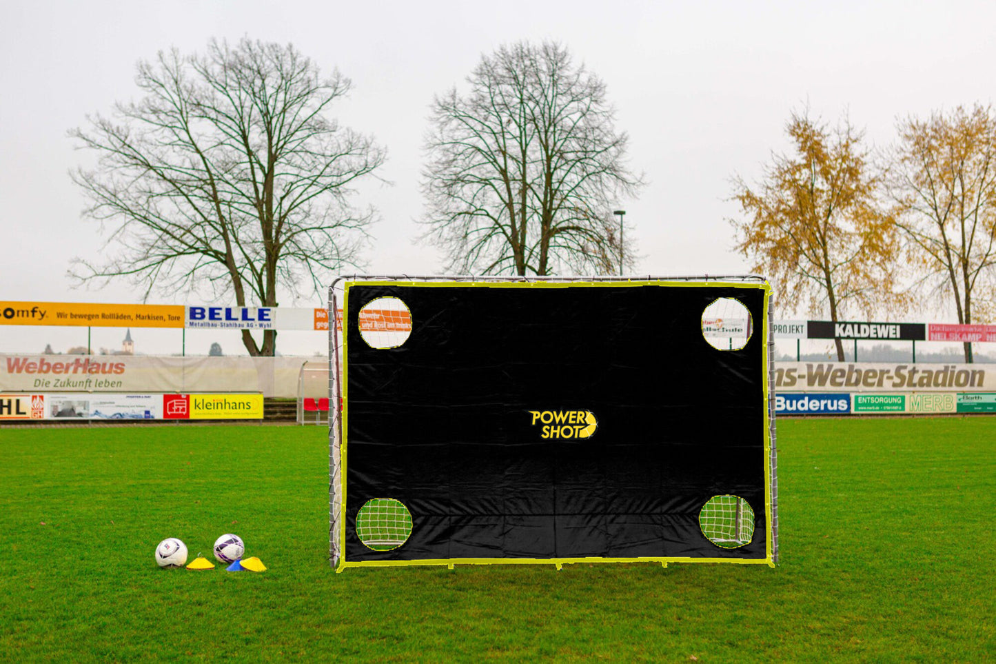 Powershot Torwand mit 4 Zielen - 3,6 x 1,8 m - machsport