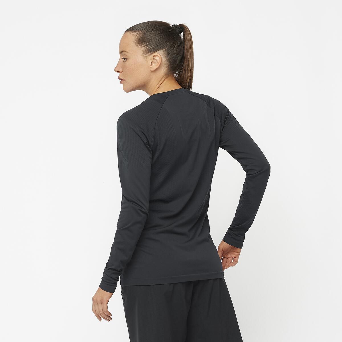 Salomon Damenlangarmshirt Sense Aero Seamless Tee - machsport