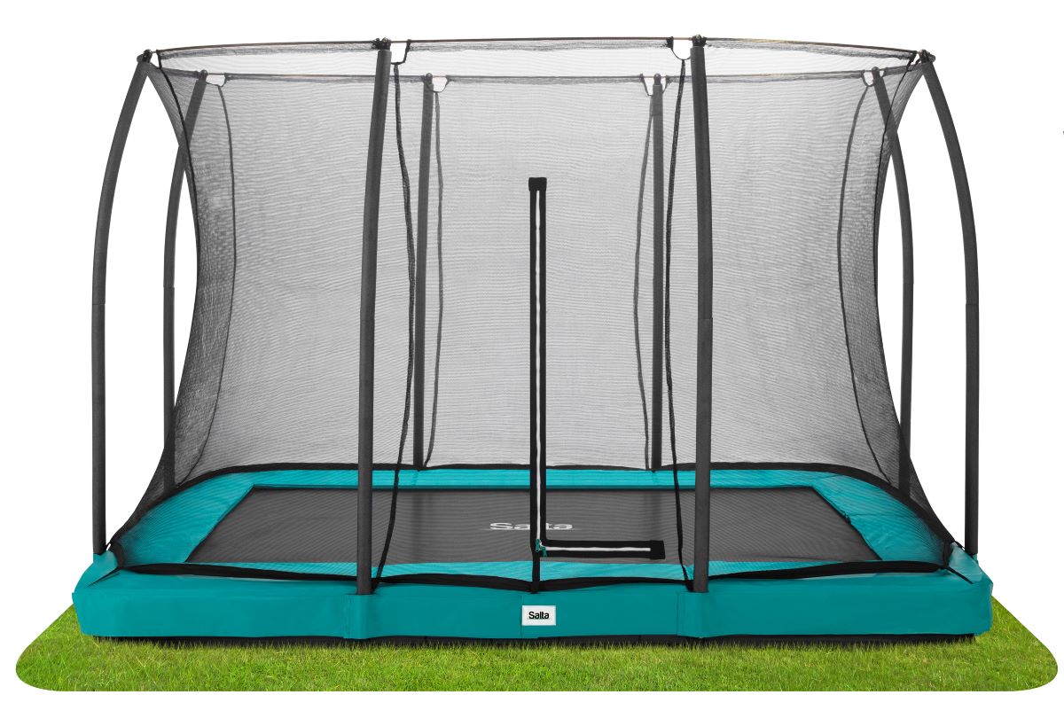 Salta Trampolin Comfort Edition Ground - 305x214cm - Rechteckig Grün - machsport