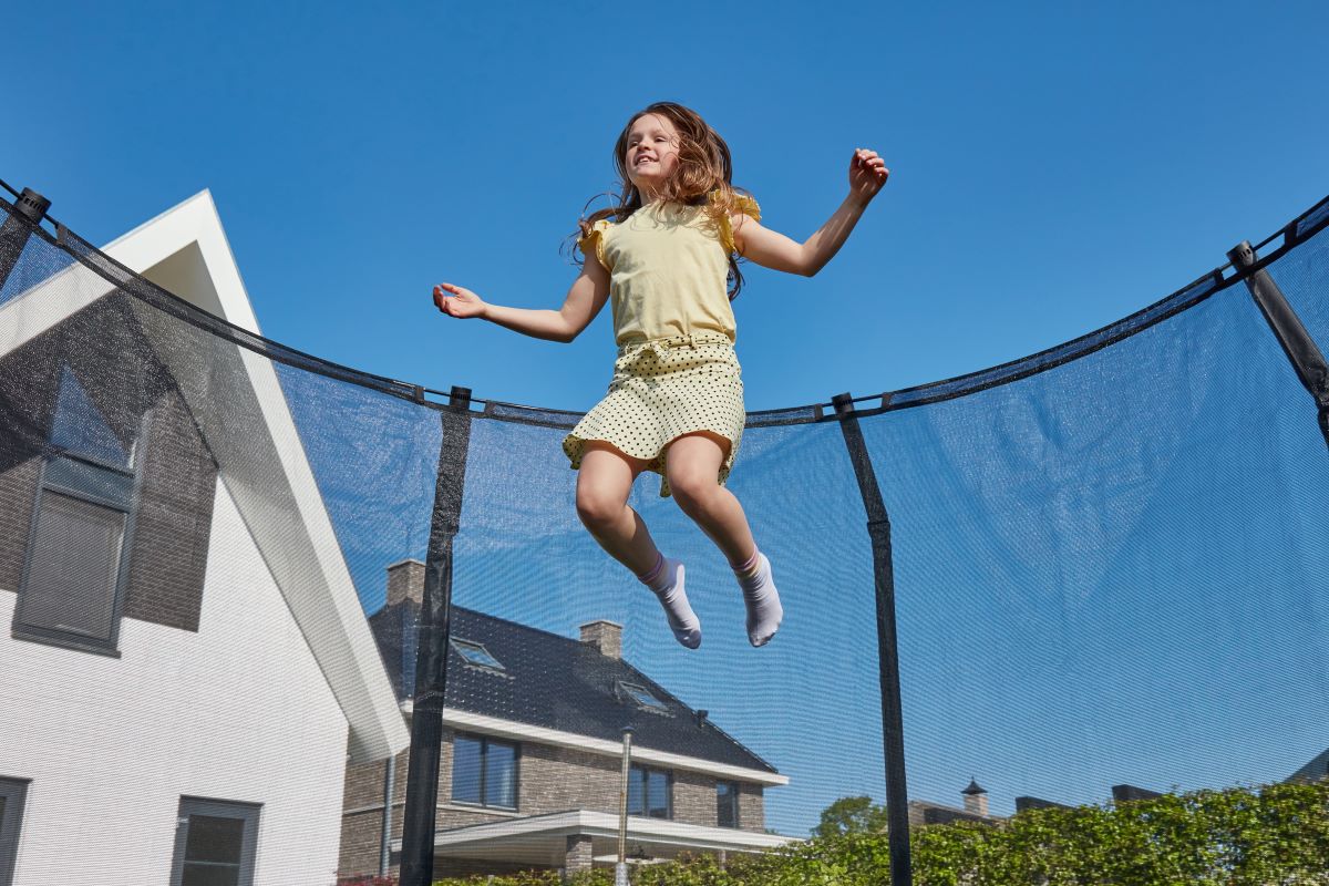 Salta Trampolin Premium Ground - 396cm - Rund Schwarz - machsport