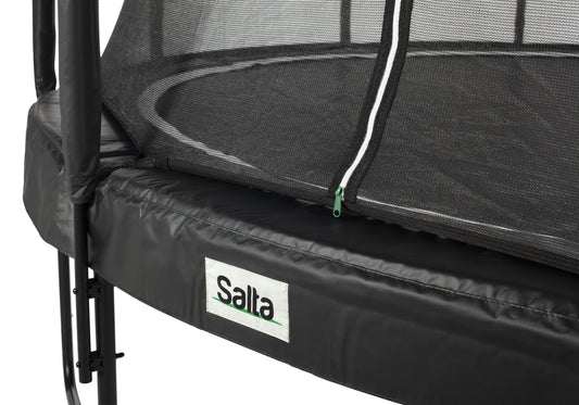 Salta Trampolin Premium Black Edition - 183cm - Rund Schwarz – Rückansicht – Schwarz / ⌀ 183 cm / Rund