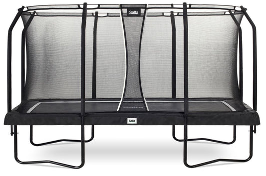 Salta Trampolin Premium Black Edition - 396x244cm - Rechteckig Schwarz – Rückansicht – 396x244 cm / Schwarz / Rechteckig