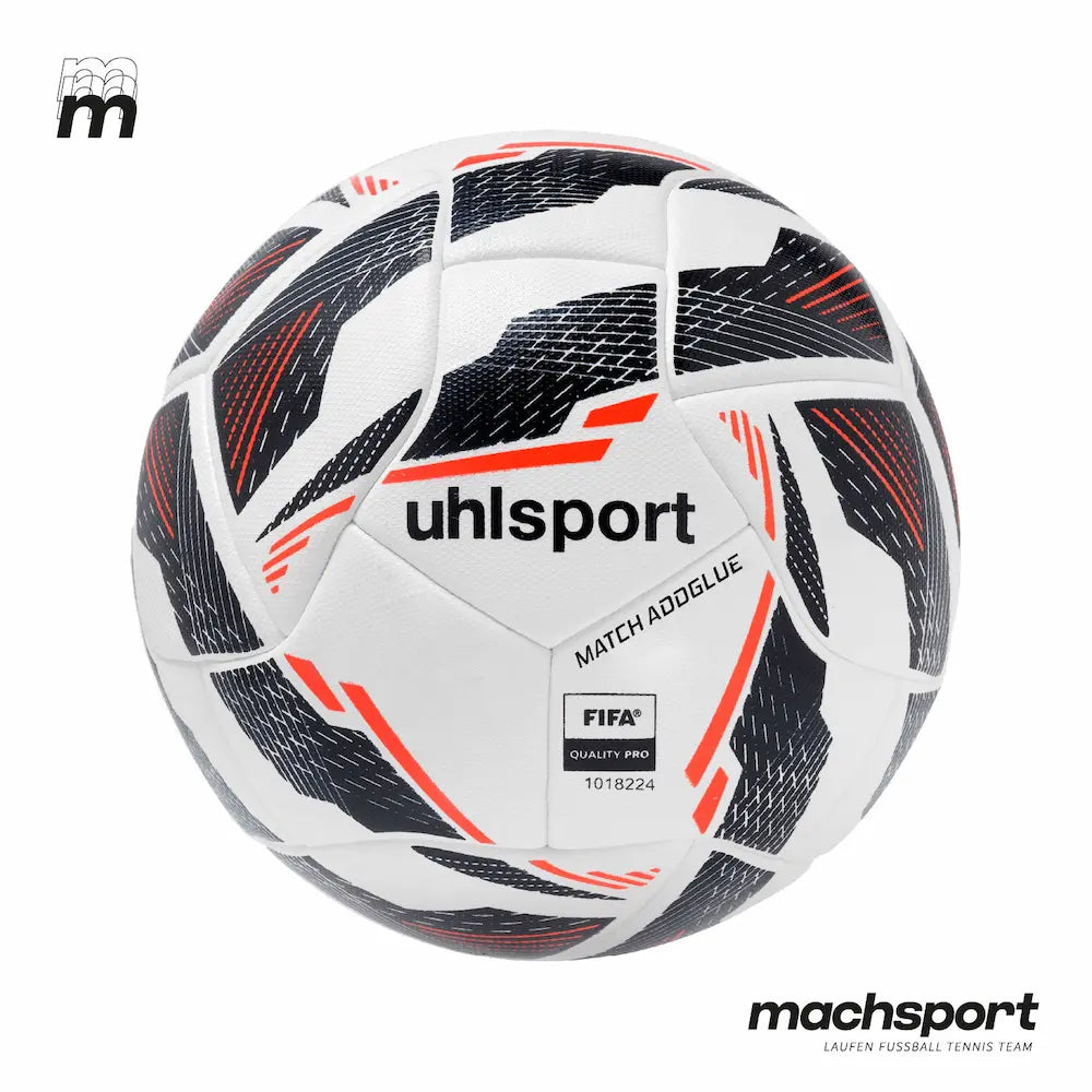 Fußball Ultra Match Addglue von Uhlsport, Größe 5, für professionelle Spiele und Training, mit robustem Design und Markenlogo.