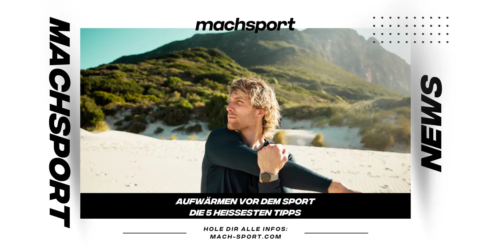 Sportler wärmt sich auf vor dem Sport