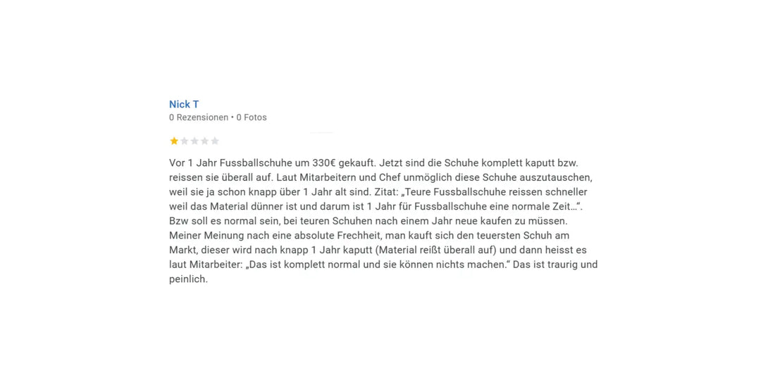 Kundenbewertung