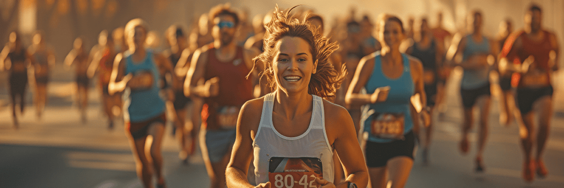 Läuferin bei einem Marathon