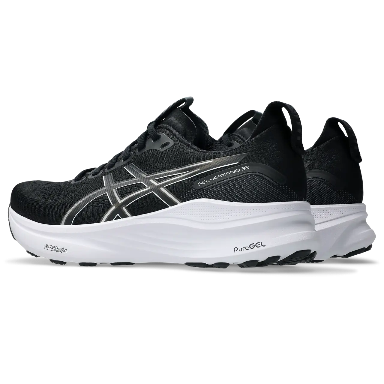 Asics Herrenlaufschuhe Gel Kayano 32 wide, Black/White, Größe 44