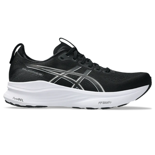 Asics Herrenlaufschuhe Gel Kayano 32 wide, Black/White, Größe 44 – schwarz / 44