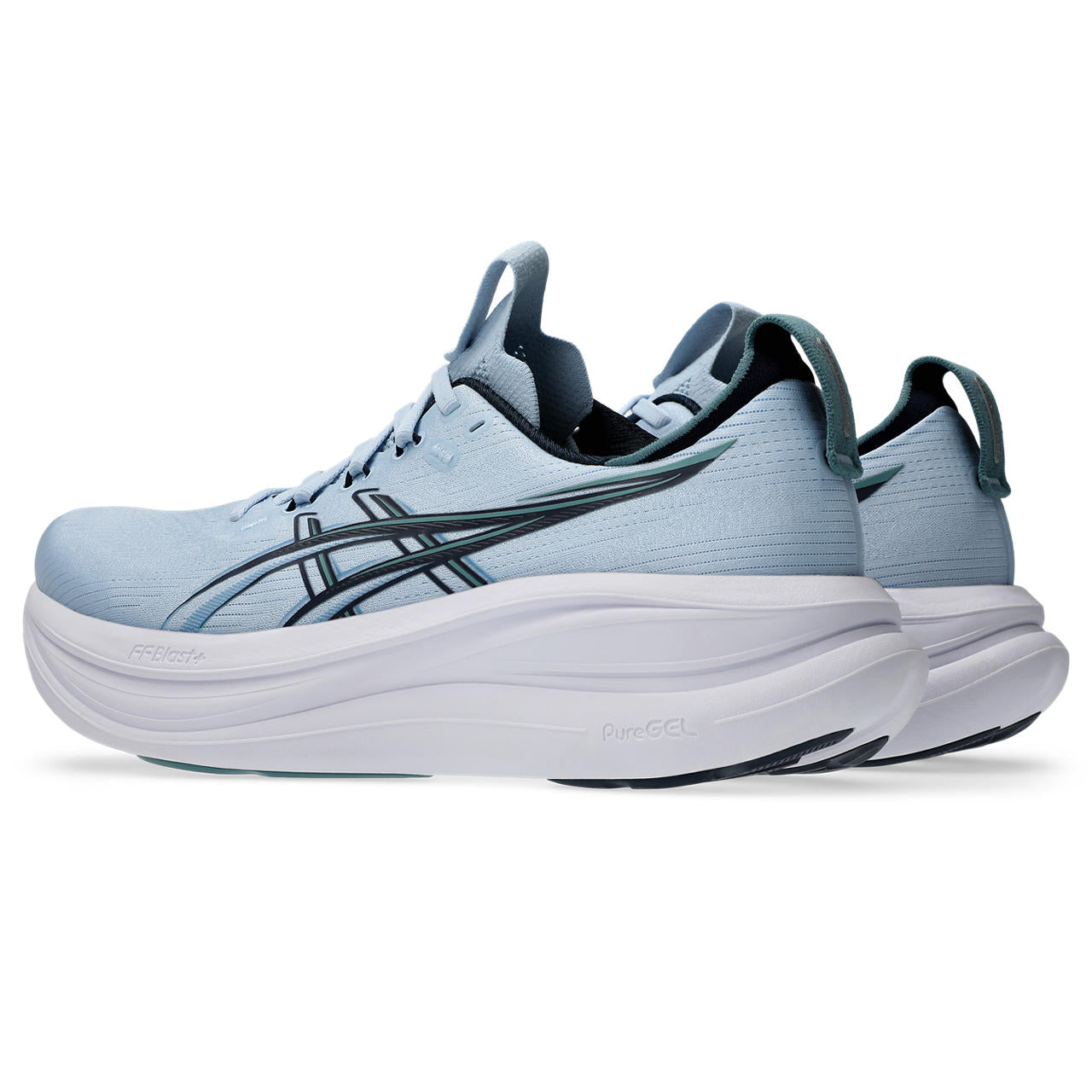 Asics Herrenlaufschuhe Gel-Nimbus 28 Solid Air/Midnight, neutraler Komfort-Laufschuh mit maximaler Dämpfung - machsport – Bild 