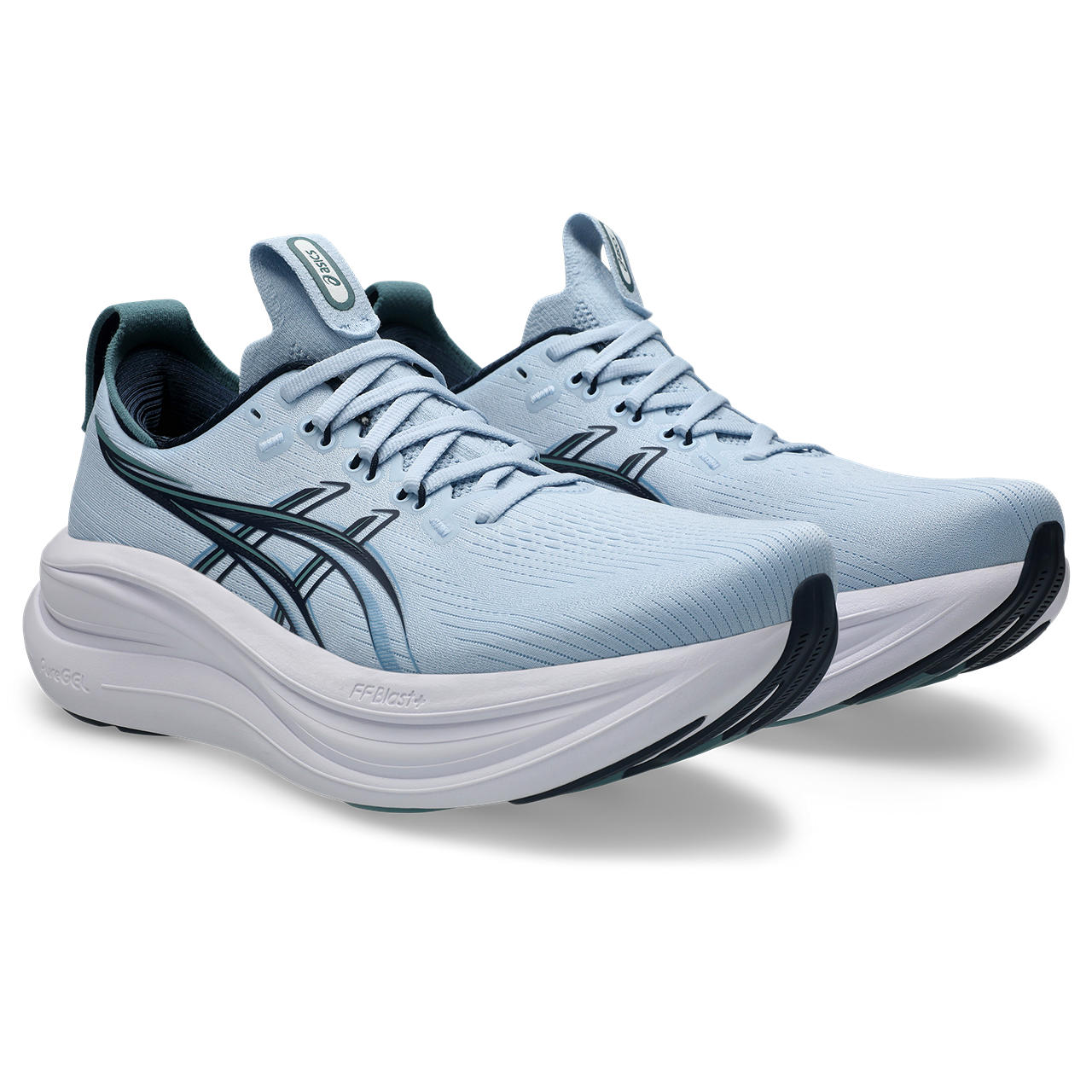 Asics Herrenlaufschuhe Gel-Nimbus 28 Solid Air/Midnight, neutraler Komfort-Laufschuh mit maximaler Dämpfung - machsport – Bild 