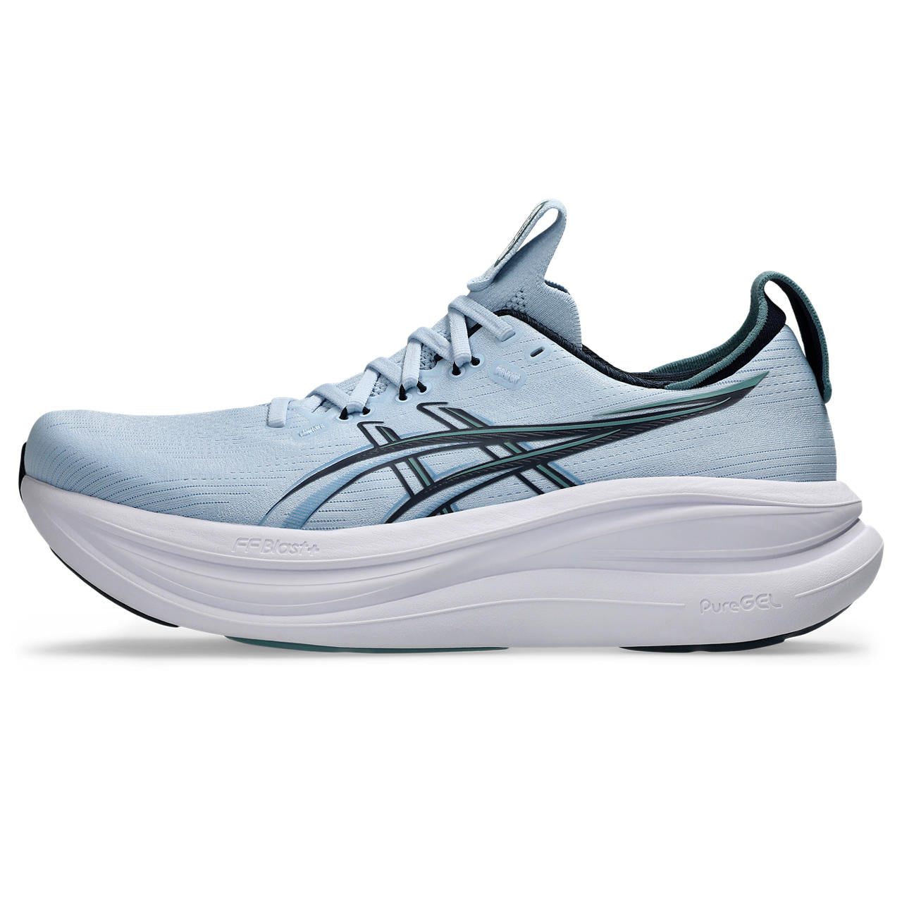 Asics Herrenlaufschuhe Gel-Nimbus 28 Solid Air/Midnight, neutraler Komfort-Laufschuh mit maximaler Dämpfung - machsport – Bild 