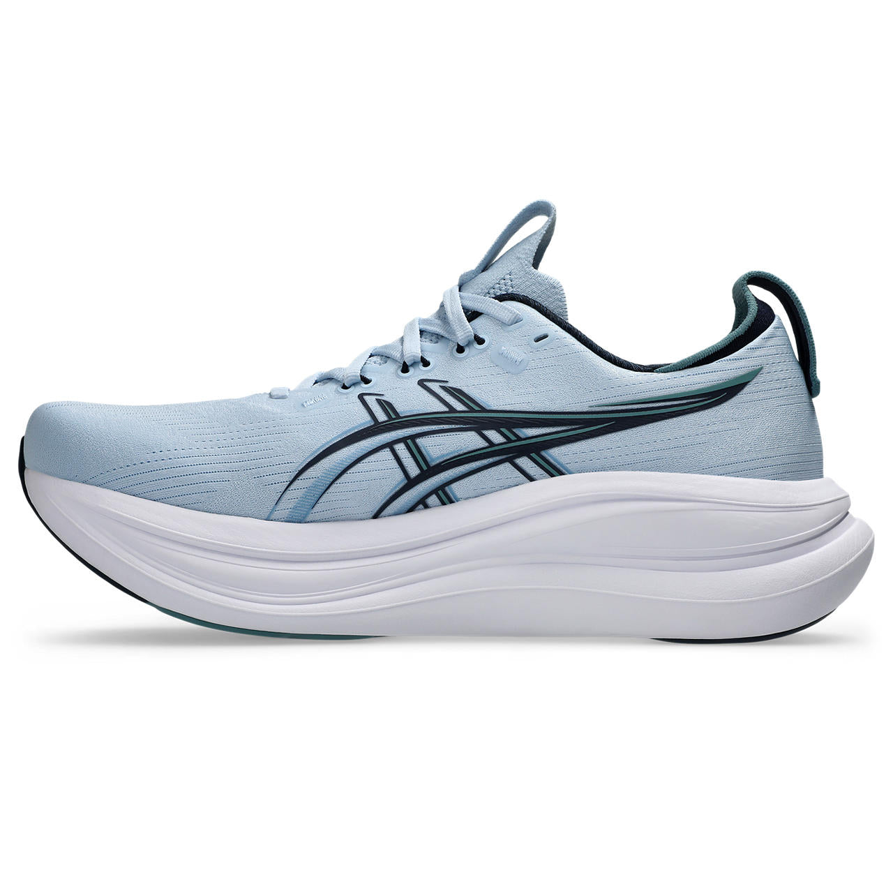 Asics Herrenlaufschuhe Gel-Nimbus 28 Solid Air/Midnight, neutraler Komfort-Laufschuh mit maximaler Dämpfung - machsport – Bild 