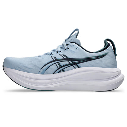 Asics Herrenlaufschuhe Gel-Nimbus 28 Solid Air/Midnight, neutraler Komfort-Laufschuh mit maximaler Dämpfung - machsport