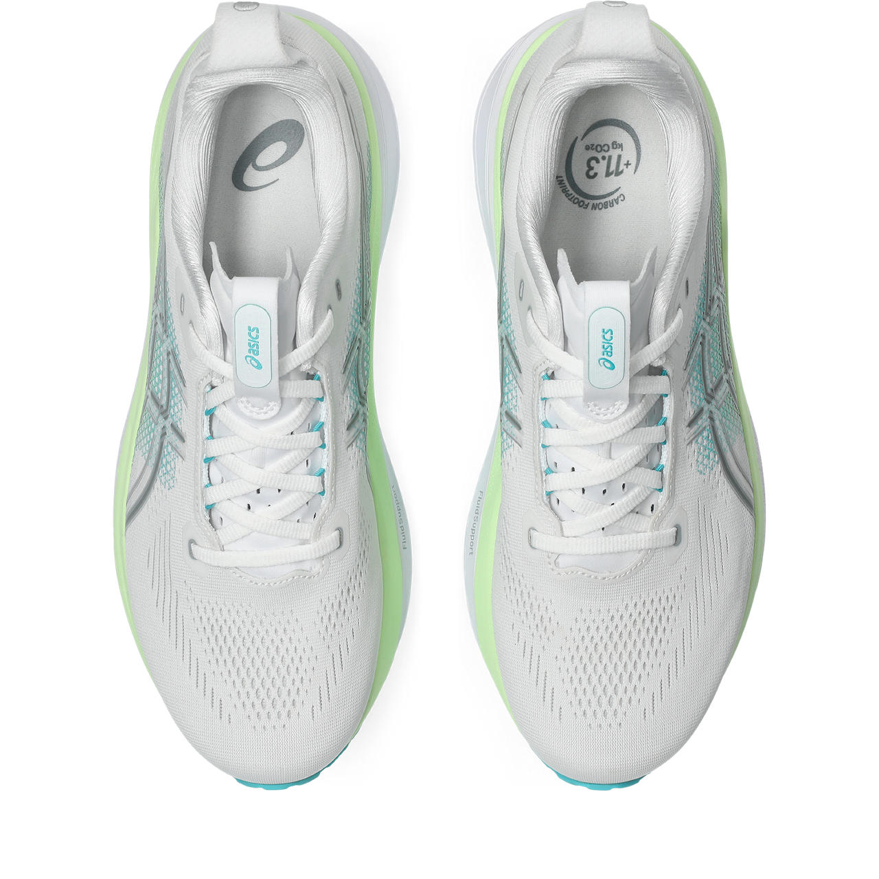 Asics Herrenlaufschuhe Gel-Kayano 33, White/Energy Aqua – Bild 
