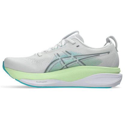 Asics Herrenlaufschuhe Gel-Kayano 33, White/Energy Aqua