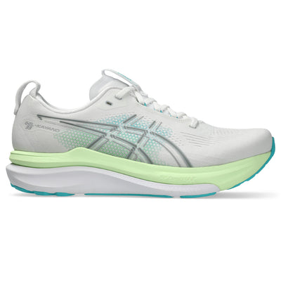 Asics Herrenlaufschuhe Gel-Kayano 33, White/Energy Aqua