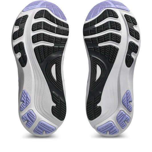 Asics Damenlaufschuhe Gel-Kayano 32, Stabilitätsschuh für, White/Seashell – Rückansicht – lila / 38