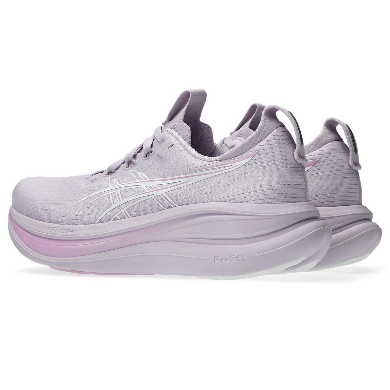 Asics Damenlaufschuhe Gel-Nimbus 28 Dahlia/White, neutraler Komfort-Laufschuh mit maximaler Dämpfung - machsport