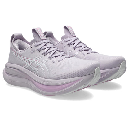 Asics Damenlaufschuhe Gel-Nimbus 28 Dahlia/White, neutraler Komfort-Laufschuh mit maximaler Dämpfung - machsport