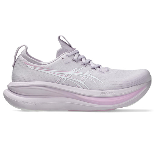Asics Damenlaufschuhe Gel-Nimbus 28 Dahlia/White, neutraler Komfort-Laufschuh mit maximaler Dämpfung – violett / 37,5