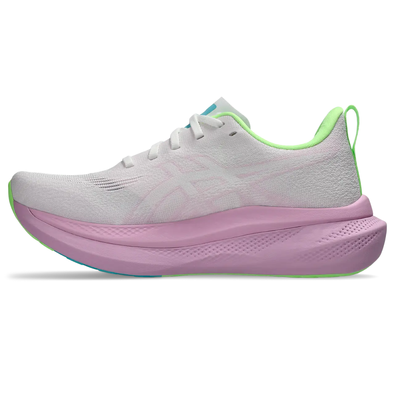 Asics Damenlaufschuhe Glideride Max 2, White/Hazy Lilac – Bild 