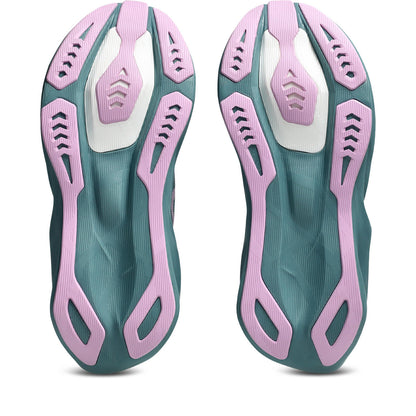 Asics Damenlaufschuhe Novablast 6, Foggy Teal/Hazy Lilac