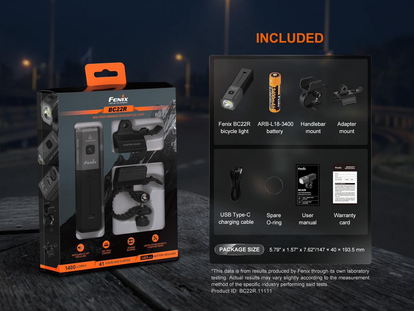 Fenix BC22R High-Performance Fahrradlicht, 1400 Lumen – Bild 