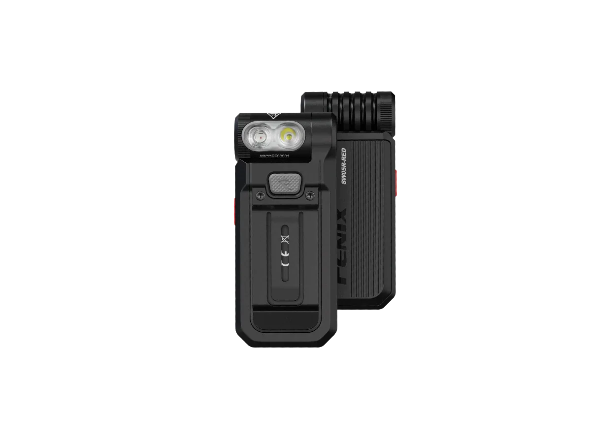 Fenix SW05R-RED kompakte Taschenlampe mit weißem und rotem Licht, 150 Lumen (Weißlicht)