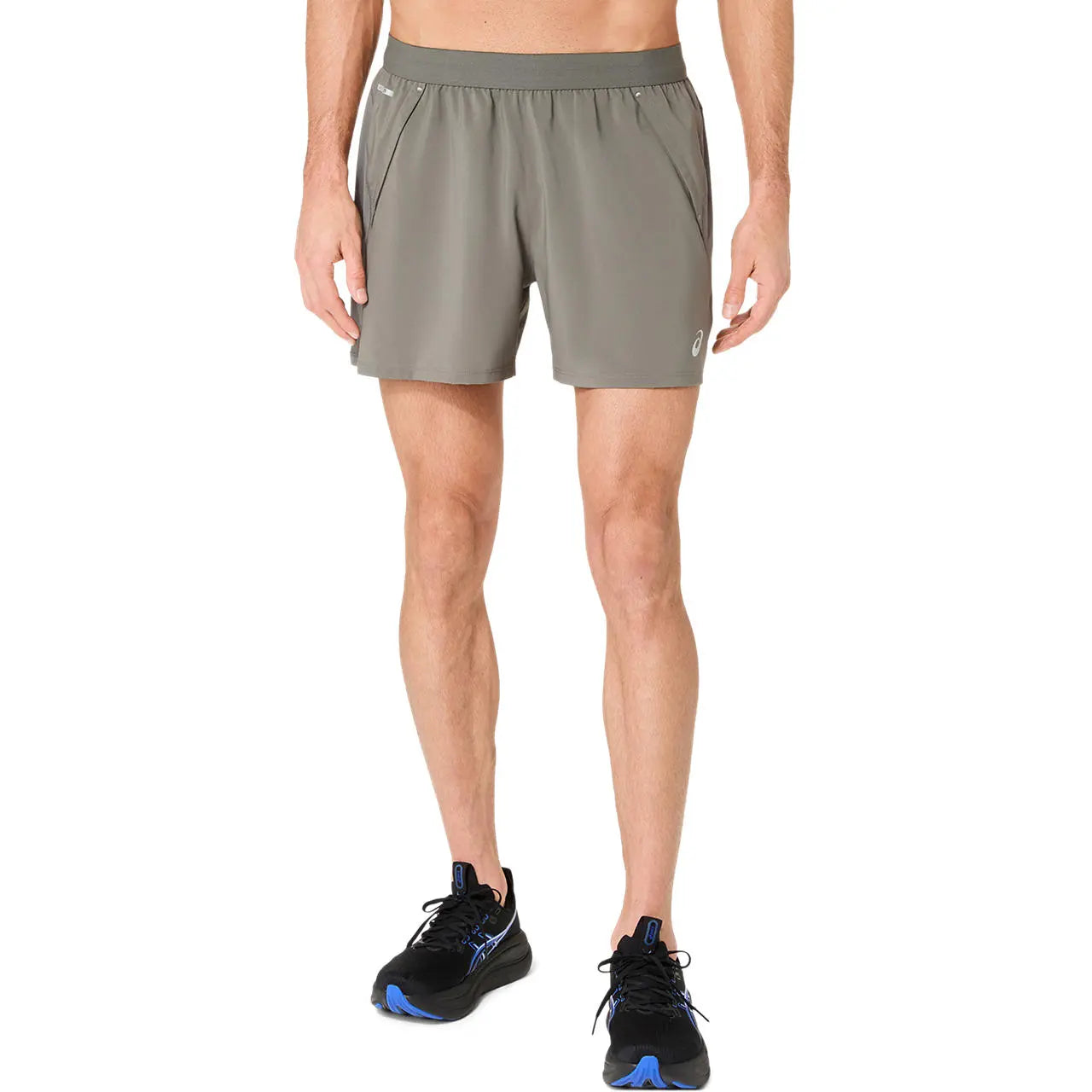 Asics Herrenlaufshort Road 5IN, truffle grey – Bild 