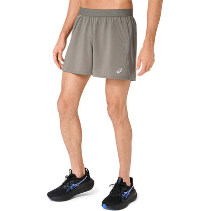 Asics Herrenlaufshort Road 5IN, truffle grey