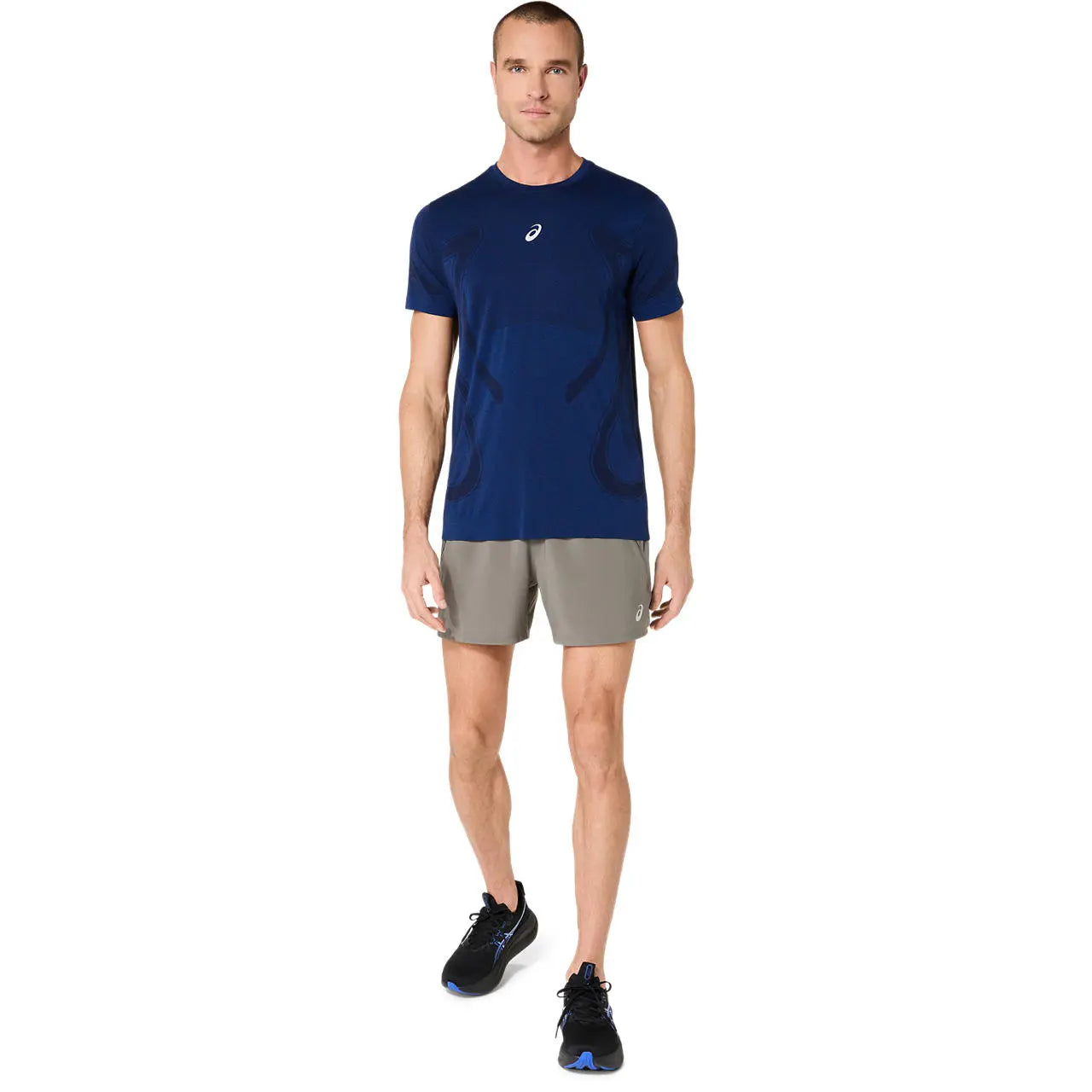 Asics Herrenlaufshort Road 5IN, truffle grey – Bild 