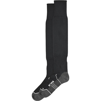 Erima Stutzenstrumpf schwarz, funktionelle Fußballsocken mit verstärkter Ferse - machsport