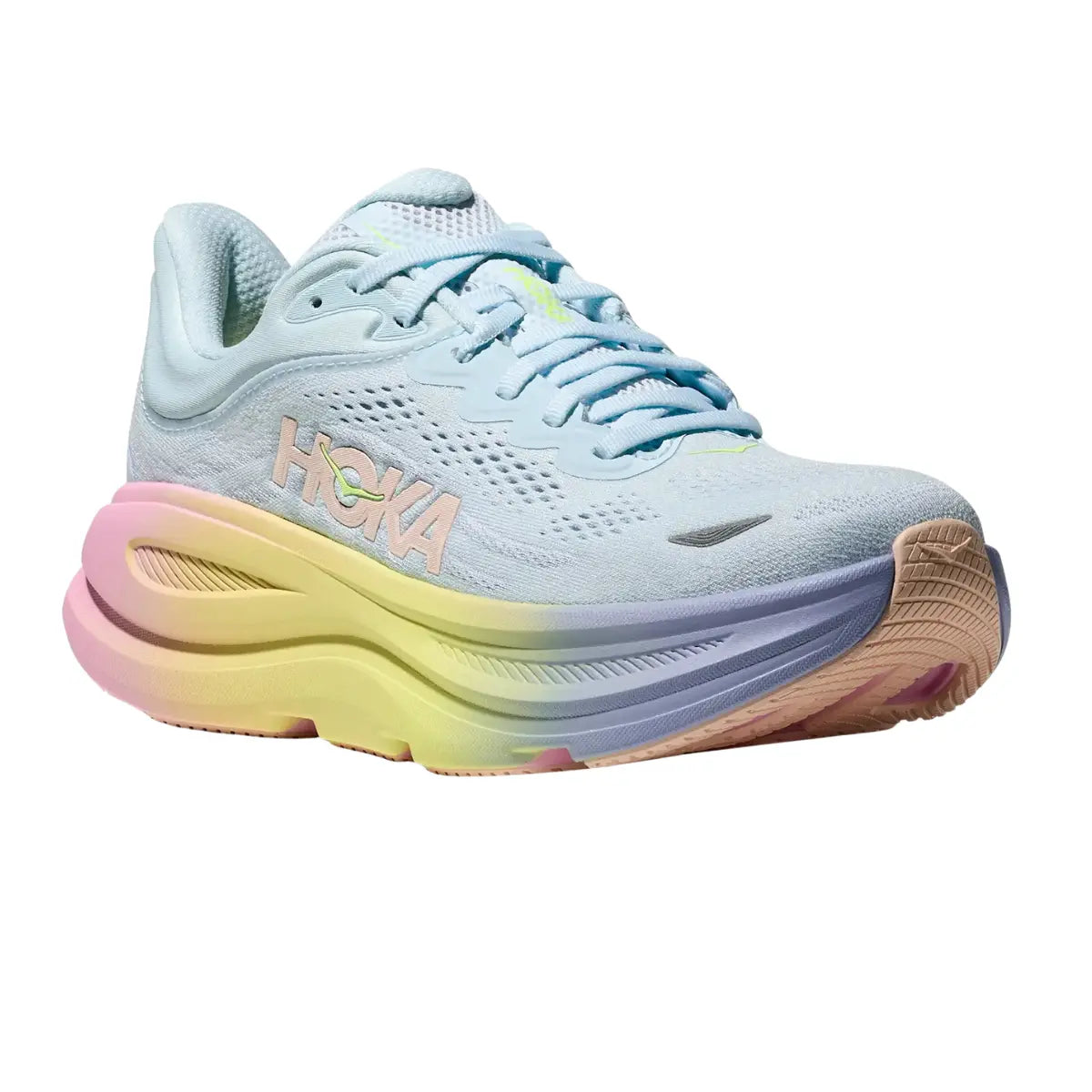 Hoka Damenlaufschuhe Bondi 9, glimmering blue / overcast – Bild 