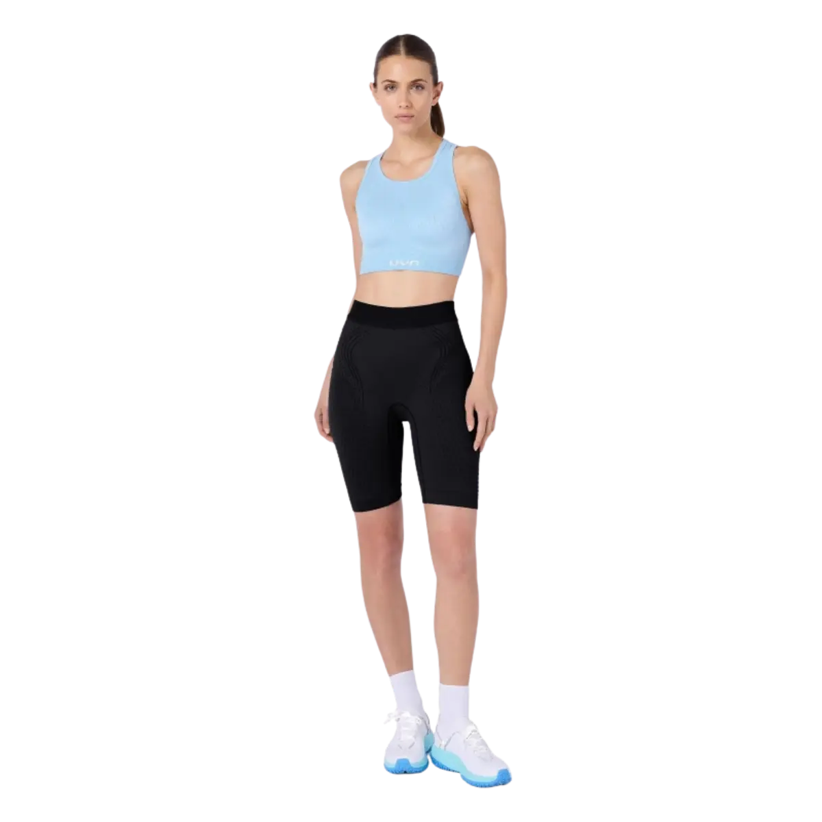 Uyn Damen Sport-BH Running Kymra Schwarz, atmungsaktiver Running Sport-BH mit stabilem Halt - machsport – Bild 