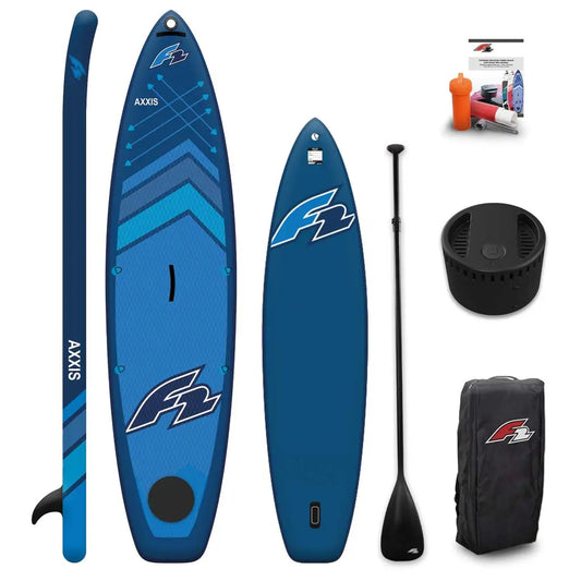 F2 Sup Axxis Smart 10,5'' Navy, aufblasbares SUP Board mit Smart Box und Akku-Pumpe für Touren und Freizeit – dunkelblau / ONE SIZE