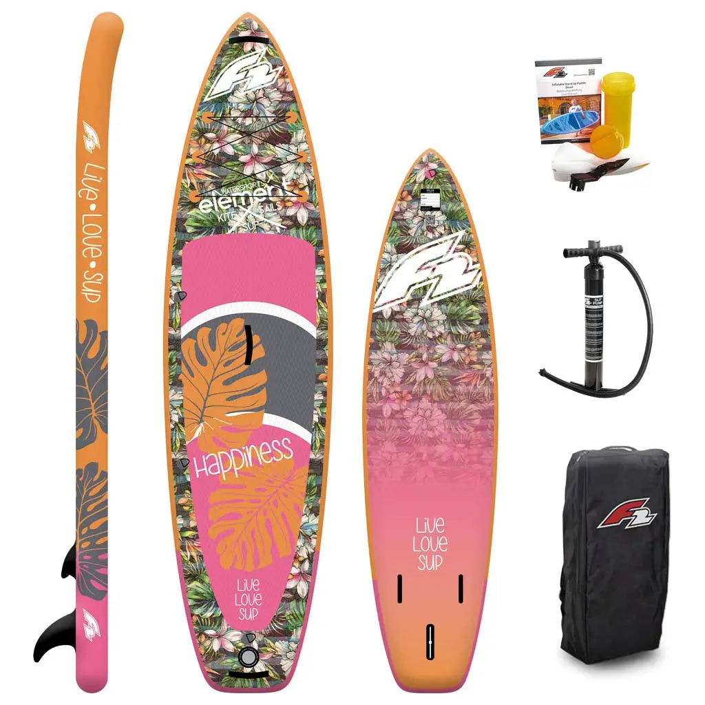 F2 Sup Happiness Pink 2026 10,5'', aufblasbares Damen SUP Board für sportliche Touren mit Carbon Paddel - machsport – Bild 
