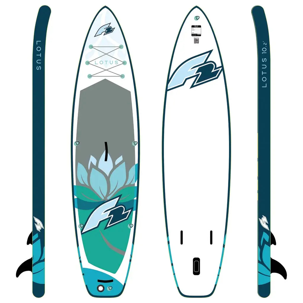 F2 Sup Lotus Multiset Blue 2026 10,8'', aufblasbares SUP Komplettset für sportliche Touren mit Sitz und Akku-Pumpe - machsport – Bild 