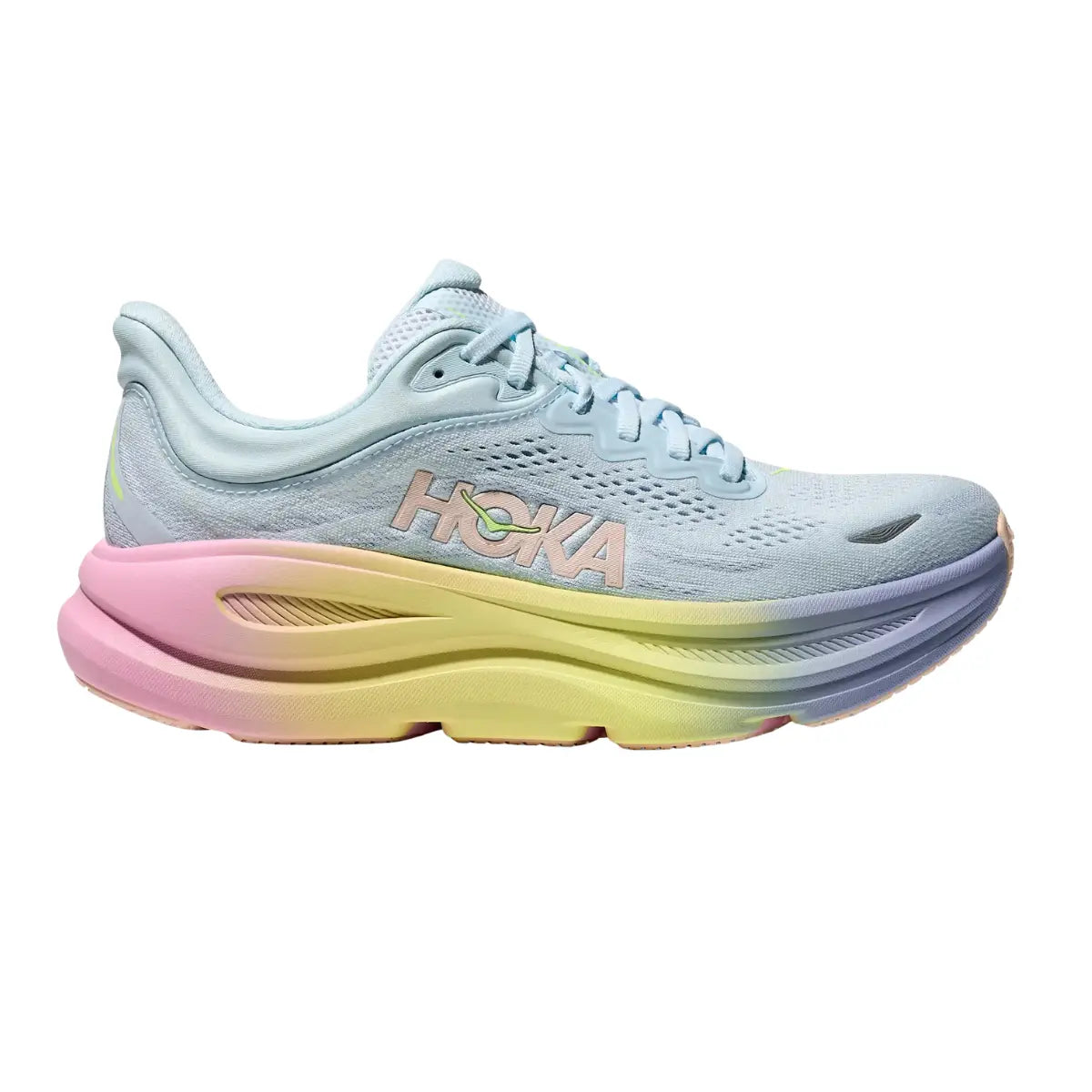 Hoka Damenlaufschuhe Bondi 9, glimmering blue / overcast – Bild 