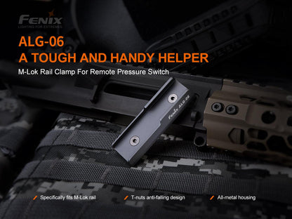 Fenix ALG-06 M-Lok-Halterung für Kabelschalter der Fenix AER-Serie.