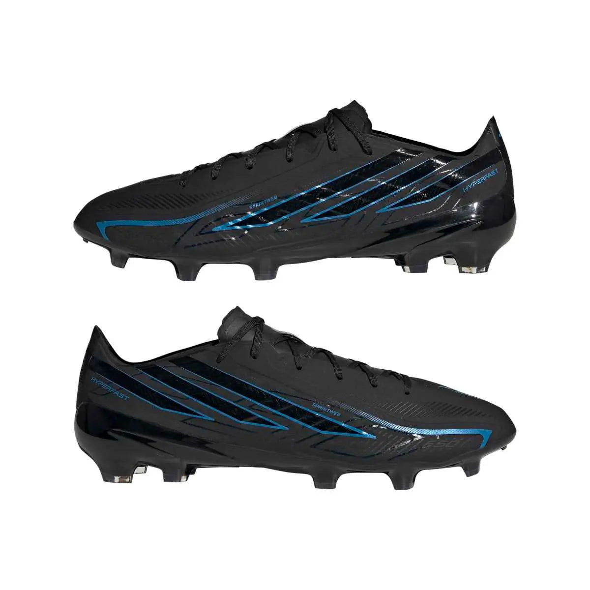 Adidas Fußballschuhe F50 Hyperfast Pro FG, Core Black / Core Black / Lucid Ray Blue – Bild 