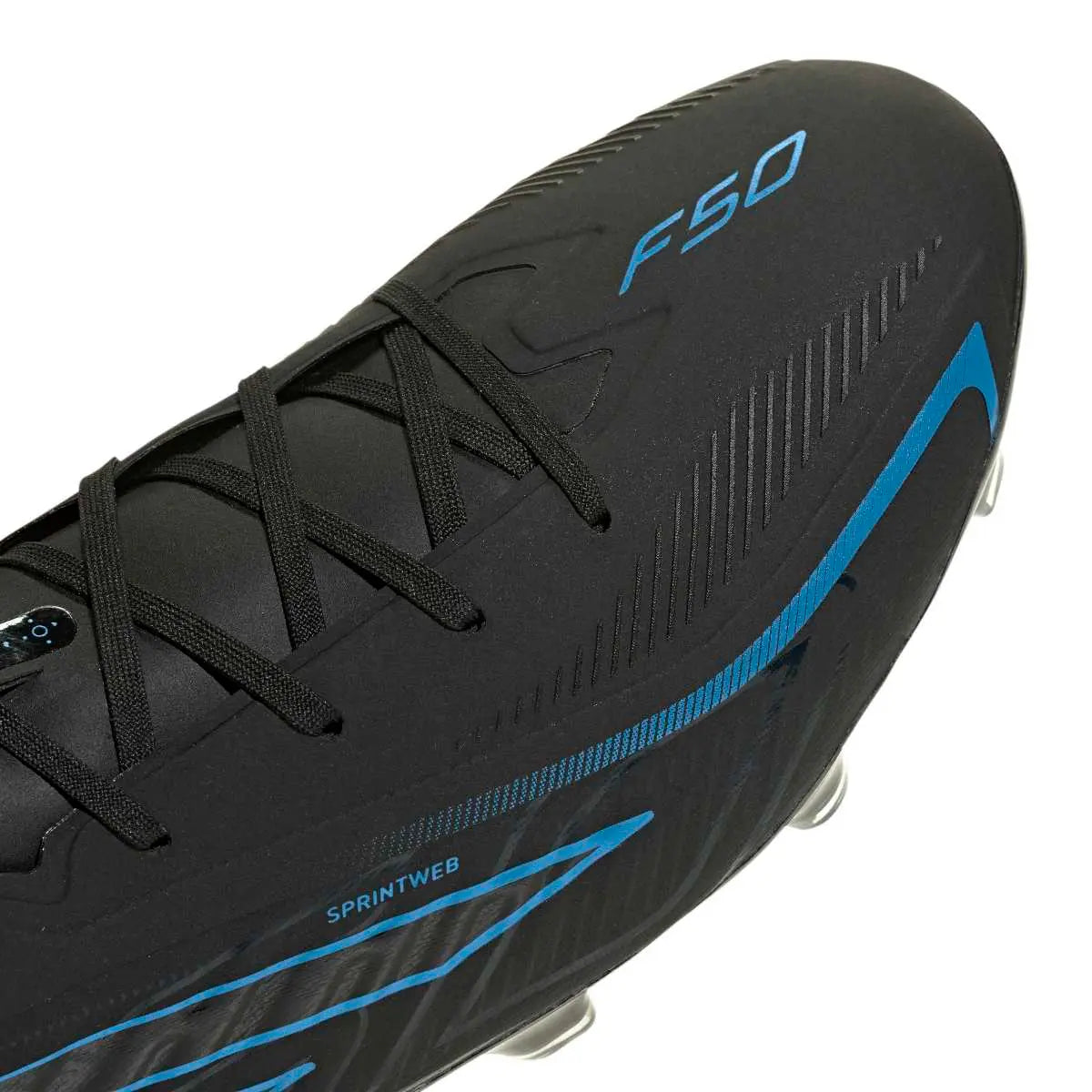 Adidas Fußballschuhe F50 Hyperfast Pro FG, Core Black / Core Black / Lucid Ray Blue – Bild 
