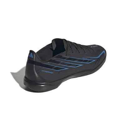 Adidas Hallenfußballschuhe F50 Hyperfast League IN, Core Black / Core Black / Lucid Ray Blue