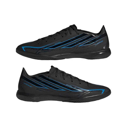 Adidas Hallenfußballschuhe F50 Hyperfast League IN, Core Black / Core Black / Lucid Ray Blue