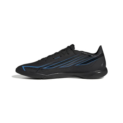 Adidas Hallenfußballschuhe F50 Hyperfast League IN, Core Black / Core Black / Lucid Ray Blue